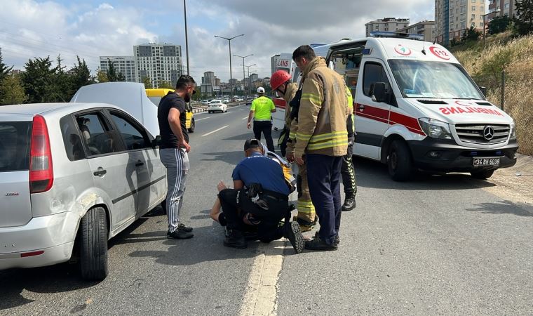 TEM’de otomobili itenlere arkadan gelen araç çarptı