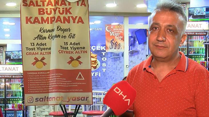‘Tost yeme’ yarışmasında altın kazanamayınca patronun telefonunu çaldı