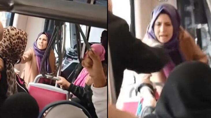 Tramvayda yolcuların kavgası! İki kadın birbirine girdi