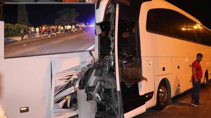 Tur otobüsü yolcu otobüsüne çarptı! Çok sayıda yaralı var