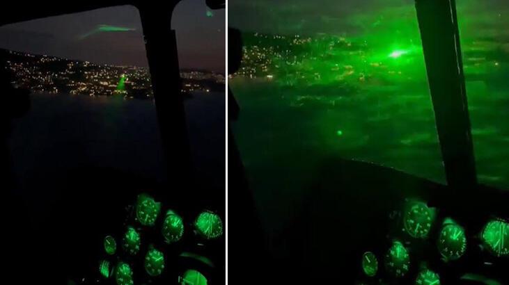 Uçuş güvenliği riske atıldı! Yangın söndürme helikopterine lazerli taciz