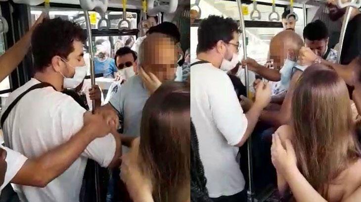 Vatandaşlar yakaladı! Metrobüste kadının fotoğraflarını çeken tacizciye tokat