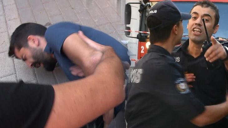 Yangın haberinde çekim yapan DHA muhabirine polisten saldırı
